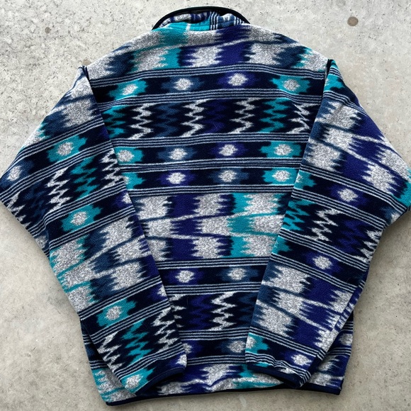 Patagonia Synchilla Snap T Fleece Pullover Jacket Men’s Small Nepali Dhoti - Picture 6 of 7